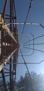 Low angle view of bridge against clear sky