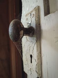 Close-up of wooden door