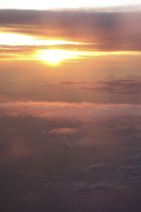 Low angle view of clouds in sky during sunset