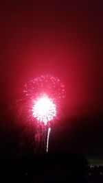 Low angle view of firework display