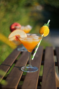 Close-up of drink on table