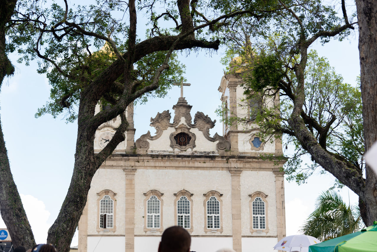 tree, architecture, plant, building exterior, built structure, building, nature, place of worship, religion, belief, travel destinations, day, spirituality, history, city, outdoors, travel, low angle view, the past, tourism, group of people, sky, women, adult, branch