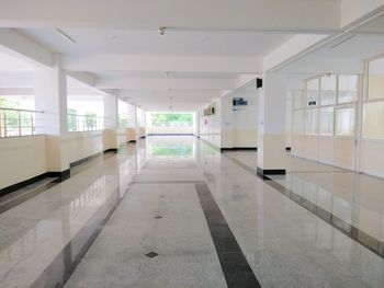 Empty corridor of building