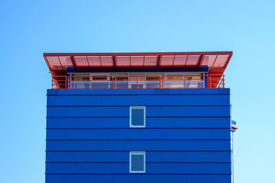 Low angle view of building against clear sky