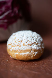 Close-up of dessert on table