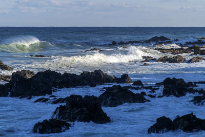 Scenic view of sea against sky