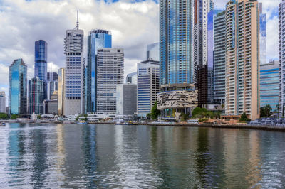 Australia, queensland, brisbane, tall waterfront skyscrapers