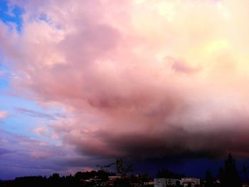 Dramatic sky over city