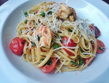 Close-up of pasta in plate