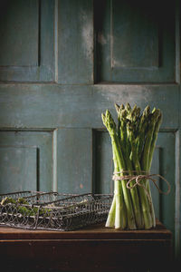 Asparagus against wall