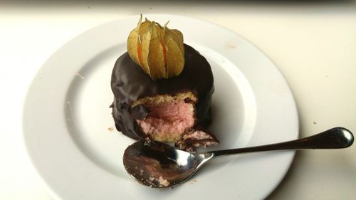 Close-up of dessert in plate