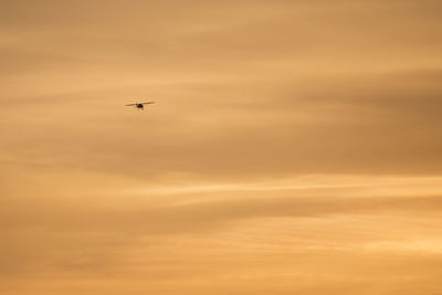 Low angle view of sky at sunset