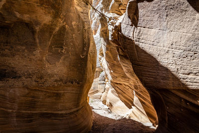 Close-up of rock formation in cave