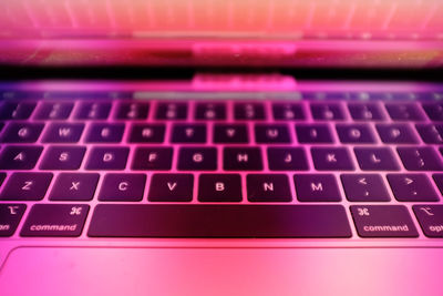 Close-up of computer keyboard