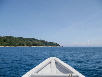 Close-up of blue sea against sky