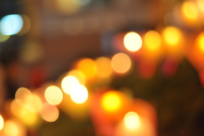 Defocused image of illuminated lights