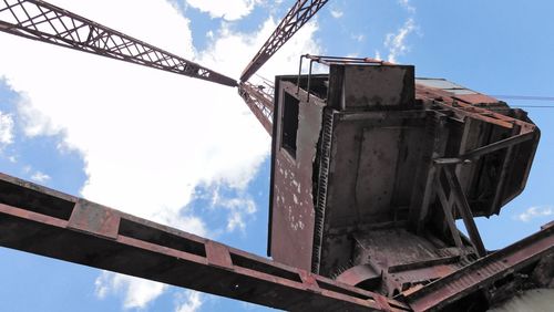 Low angle view of bridge against sky