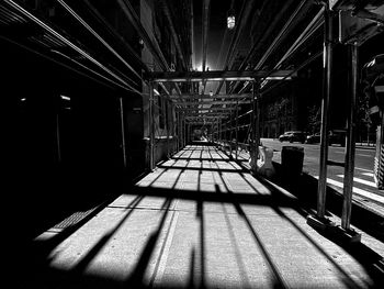 Interior of illuminated building