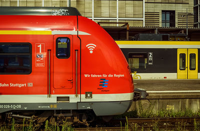 Train at railroad station