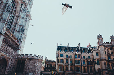 Low angle view of buildings against sky