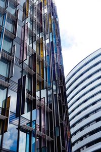 Low angle view of modern office building