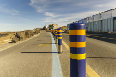 Road against blue sky