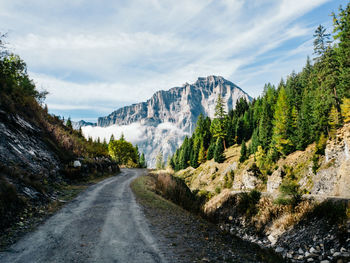 Road passing through mountains