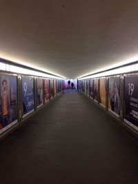 Illuminated underground walkway