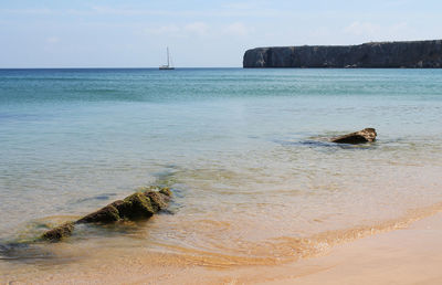 Scenic view of calm sea against sky