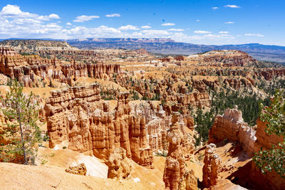 Panoramic view of landscape against cloudy sky