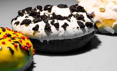 Close-up of cupcakes on table