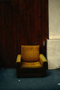 View of empty chair at home