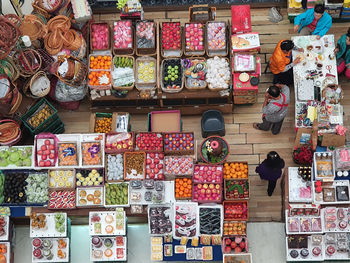 Various vegetables for sale in store