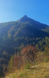 View of mountain range against sky