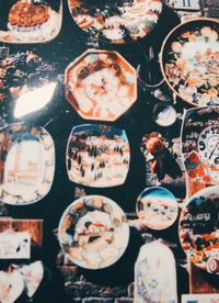 Directly above shot of food on table