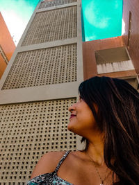 Close-up of young woman