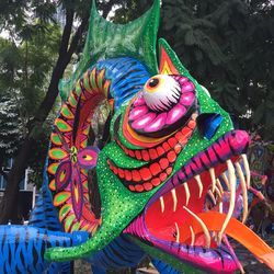 Close-up of multi colored carousel in amusement park