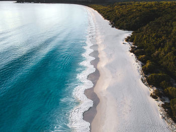 High angle view of beach