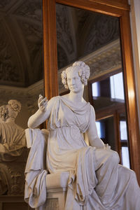 Low angle view of buddha statue