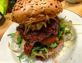 Close-up of served food