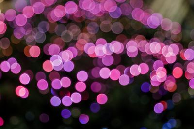 Defocused image of illuminated lights