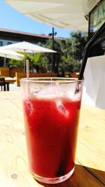 Close-up of drink on table