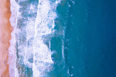 Aerial view of sea waves