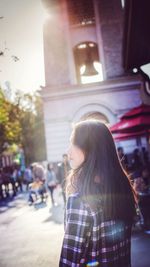 Woman standing in park