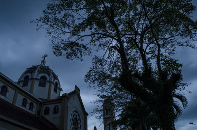 Low angle view of church against sky