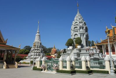 Temple against sky in city
