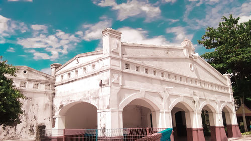 Low angle view of historical building against sky