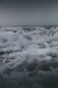 Close-up of frozen water