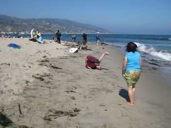 People enjoying at beach