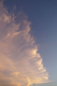 Low angle view of sky during sunset